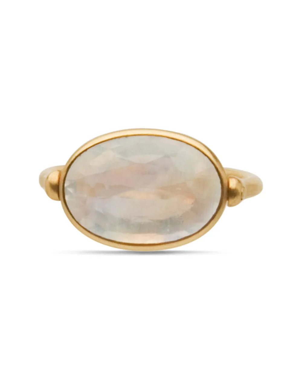 22k Yellow Gold Swivel Moonstone Ring