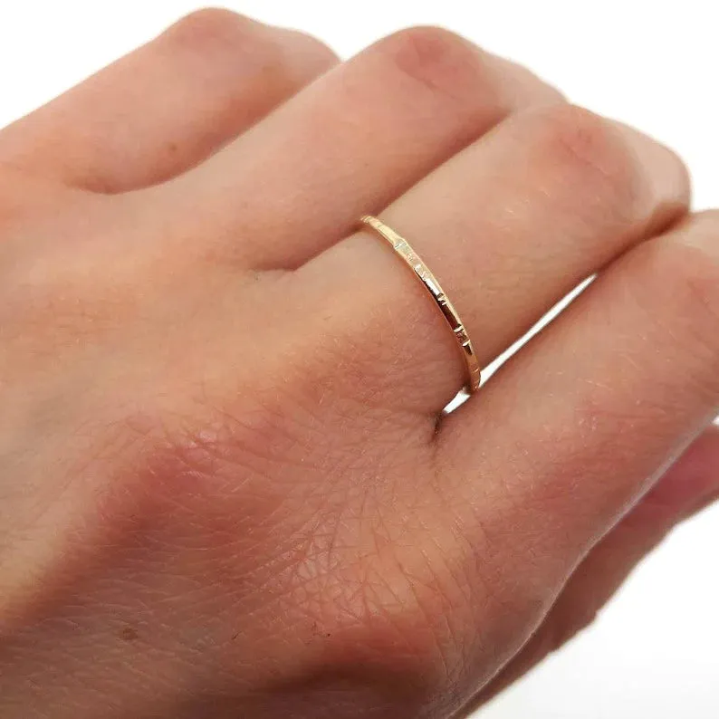 Bague petites lignes gold-filled