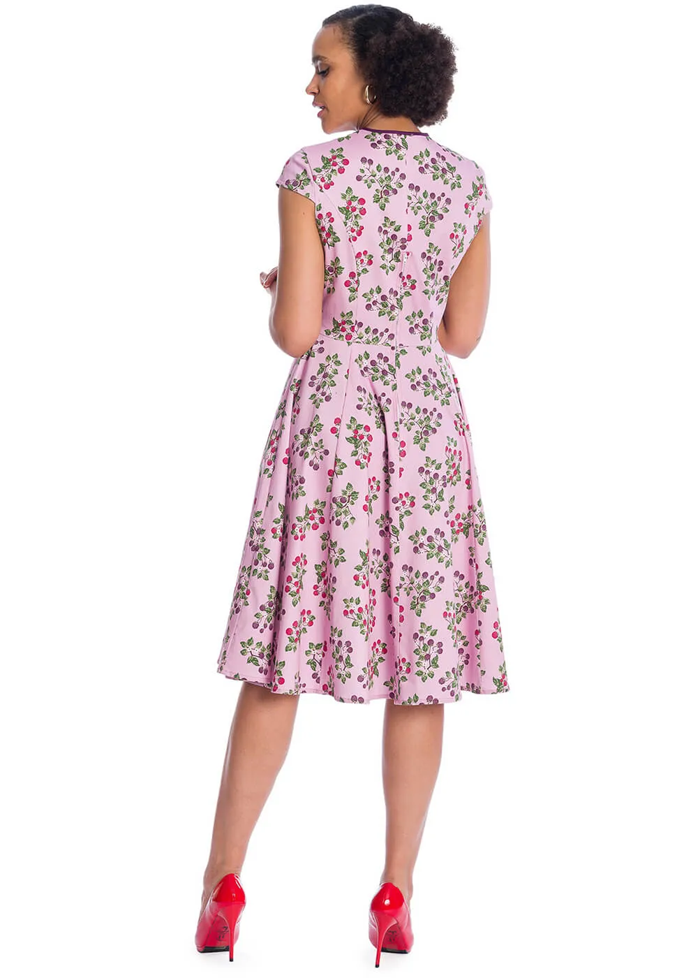 Banned Summer Berry 50's Swing Dress Lilac Purple