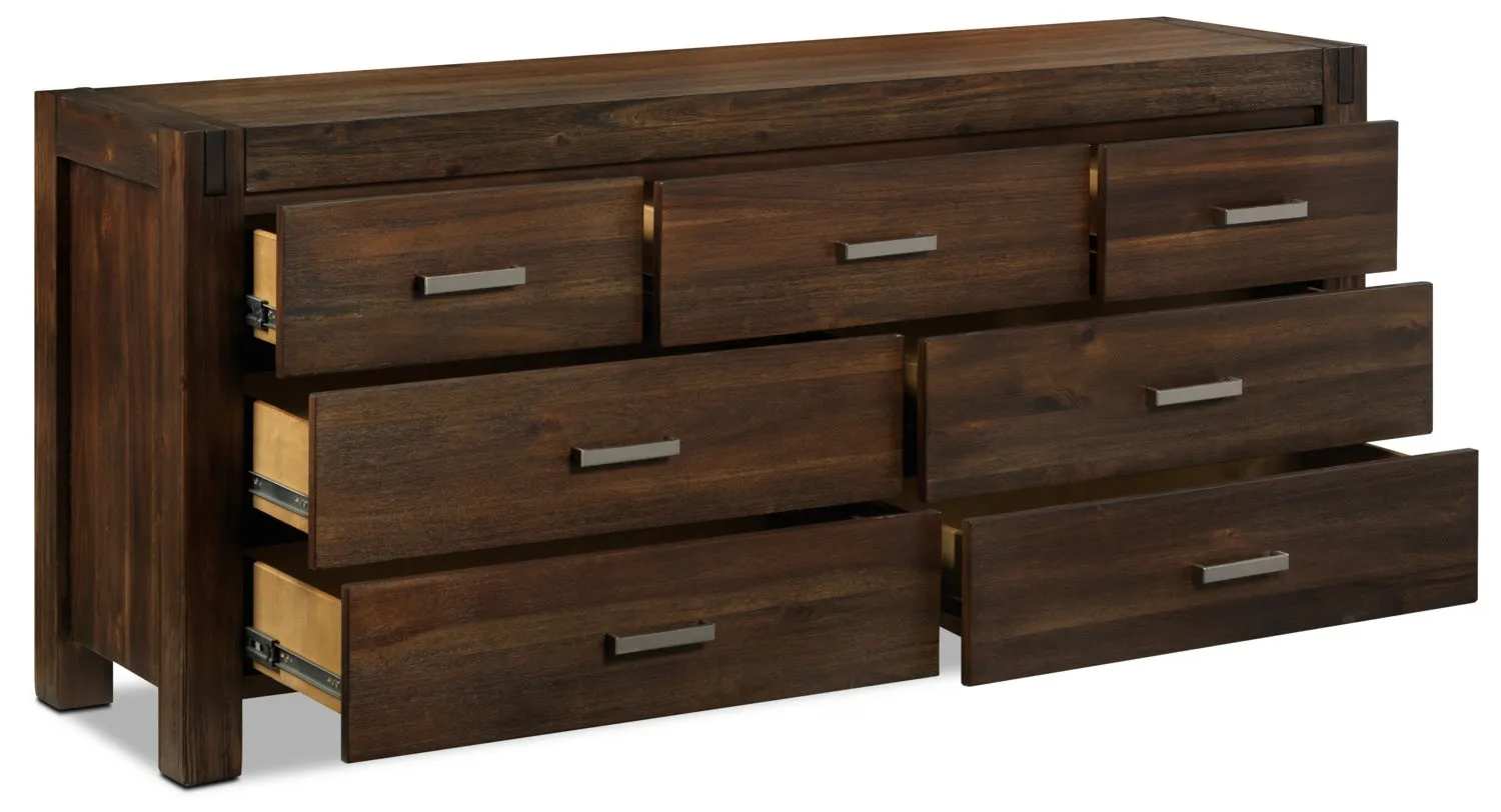 Birmingham 7 Drawer Dresser - Dark Oak