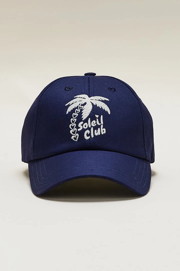 Casquette Soleil Club écru et bleu