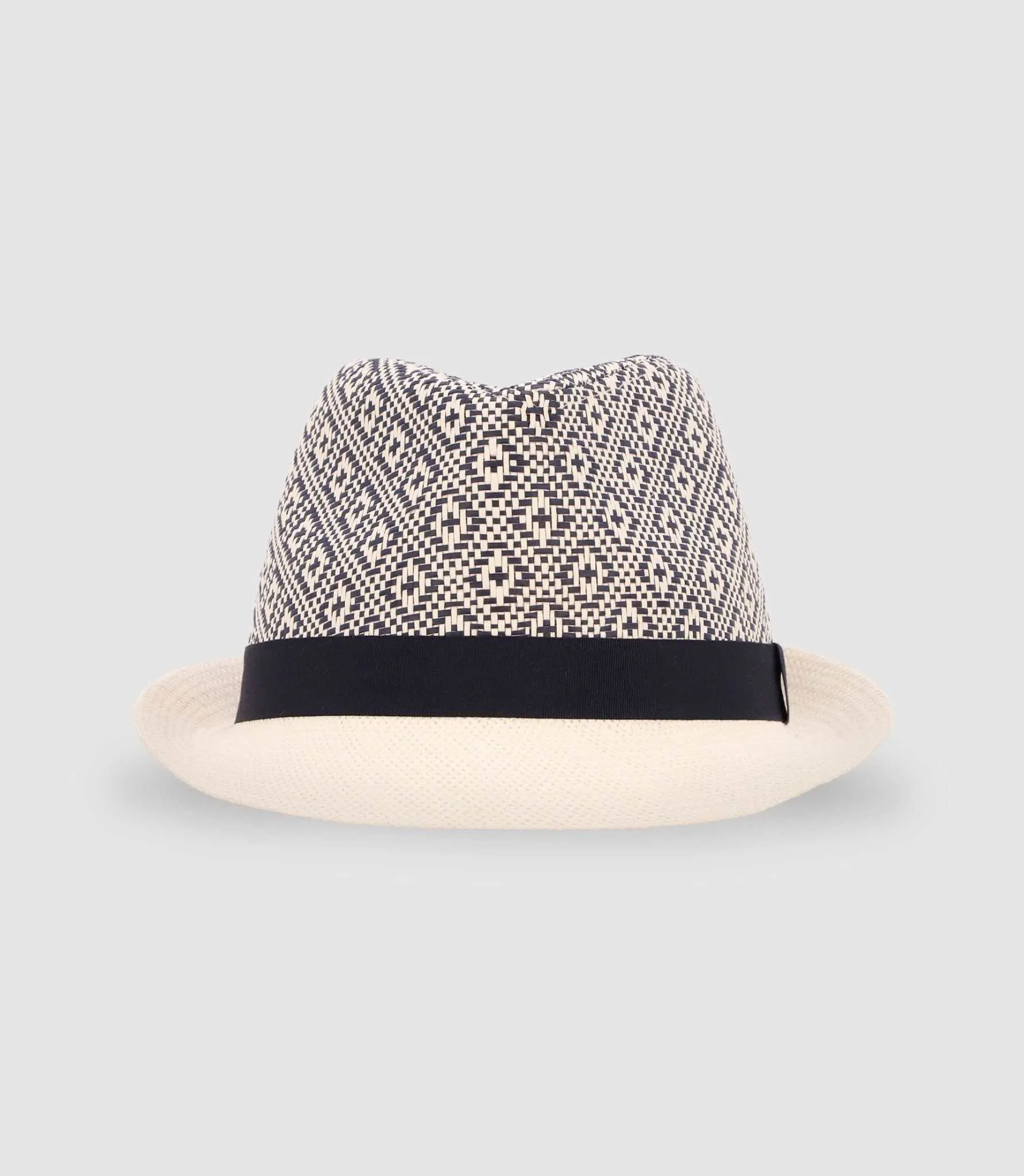 Chapeau à motifs marine