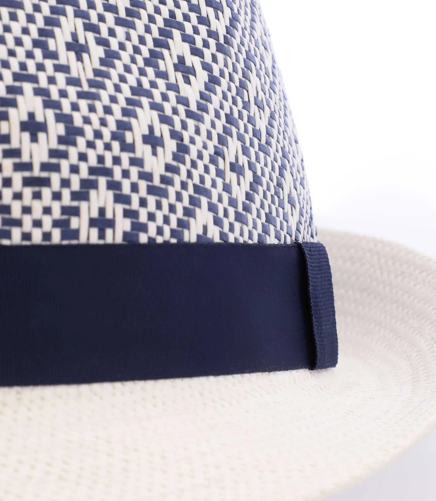 Chapeau à motifs marine