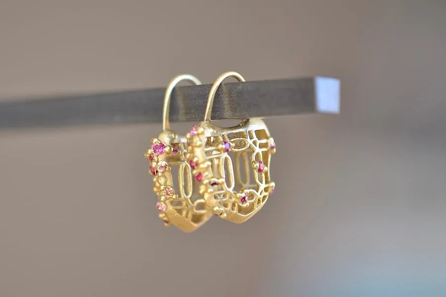 Coeur de Dentelle Padlock Earrings