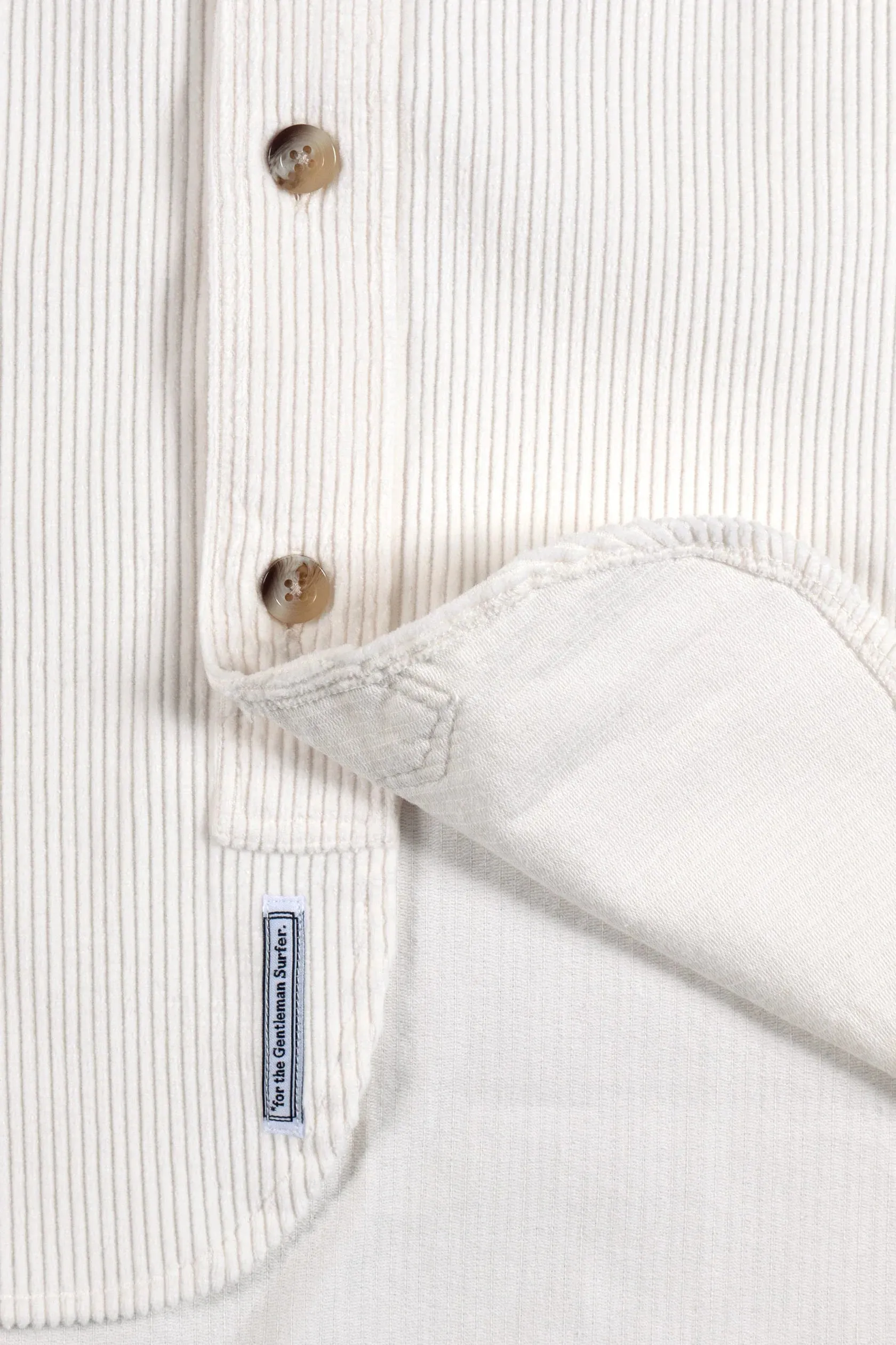 Cuisse de Grenouille White Velvet Corduroy Paris Shirt