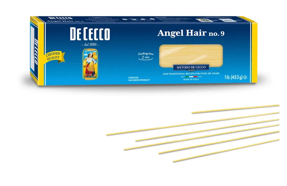 De Cecco Angel Hair, Capellini, #9, 1 LB | 453g / 20-Packages Per Case