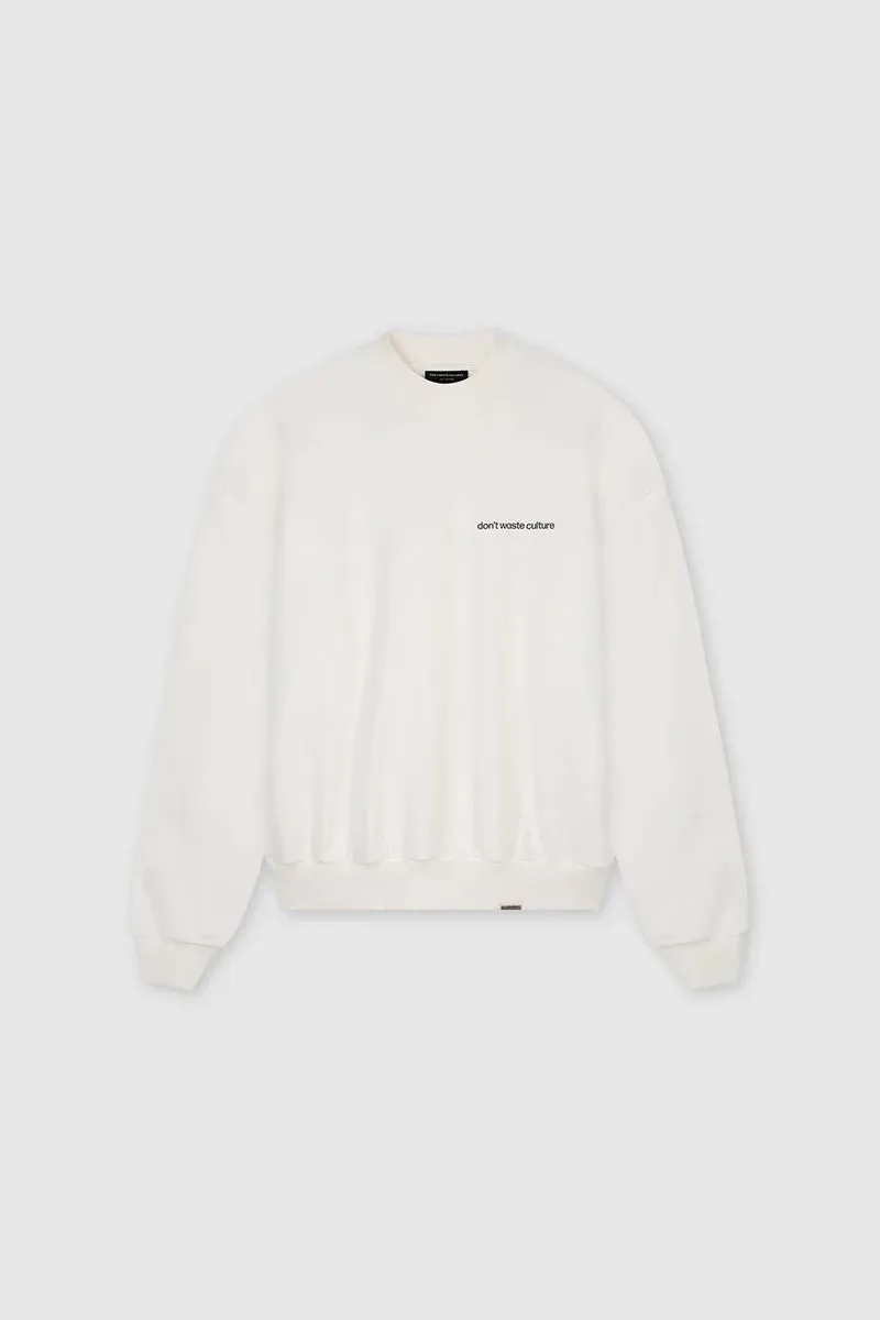 Don't Waste Culture Angel Crewneck Off White