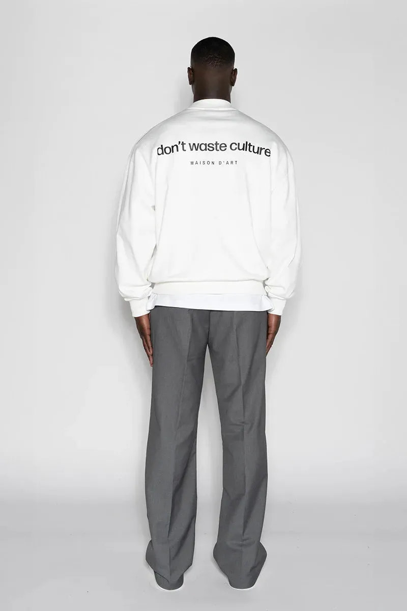 Don't Waste Culture Angel Crewneck Off White