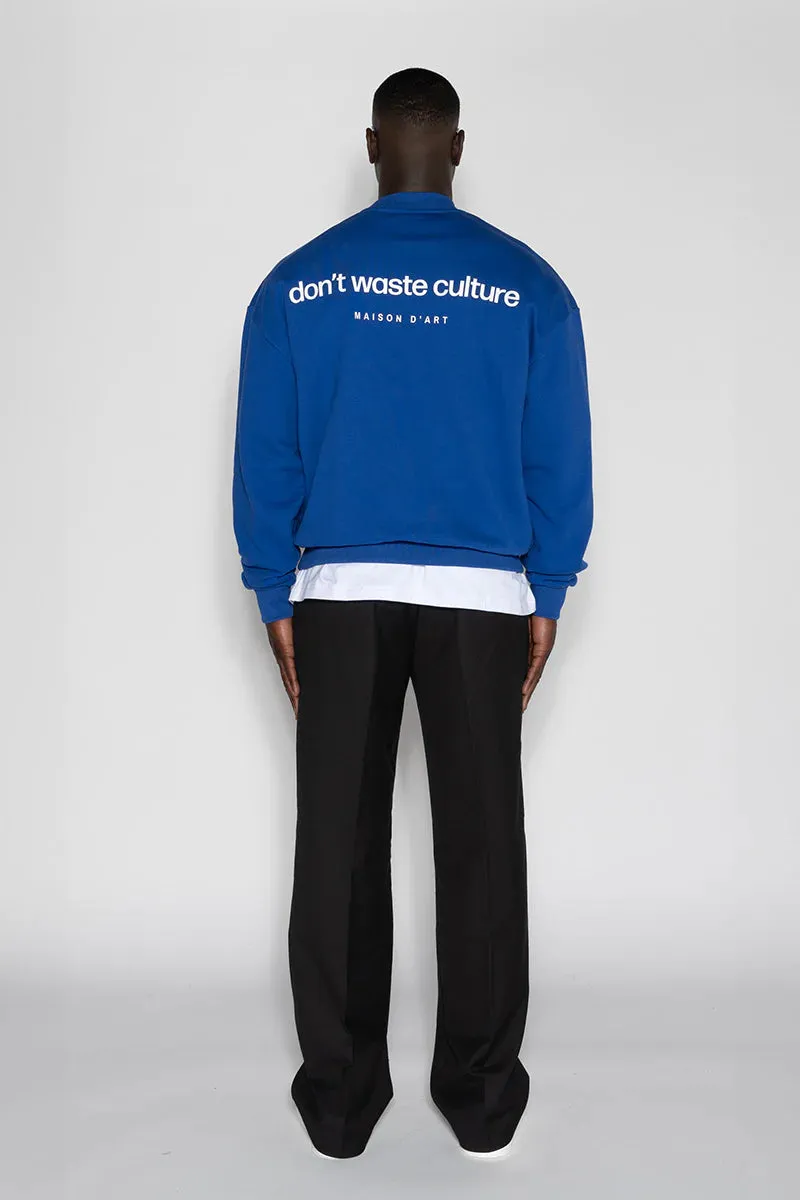 Don't Waste Culture Giuly Crewneck Klein Blauw