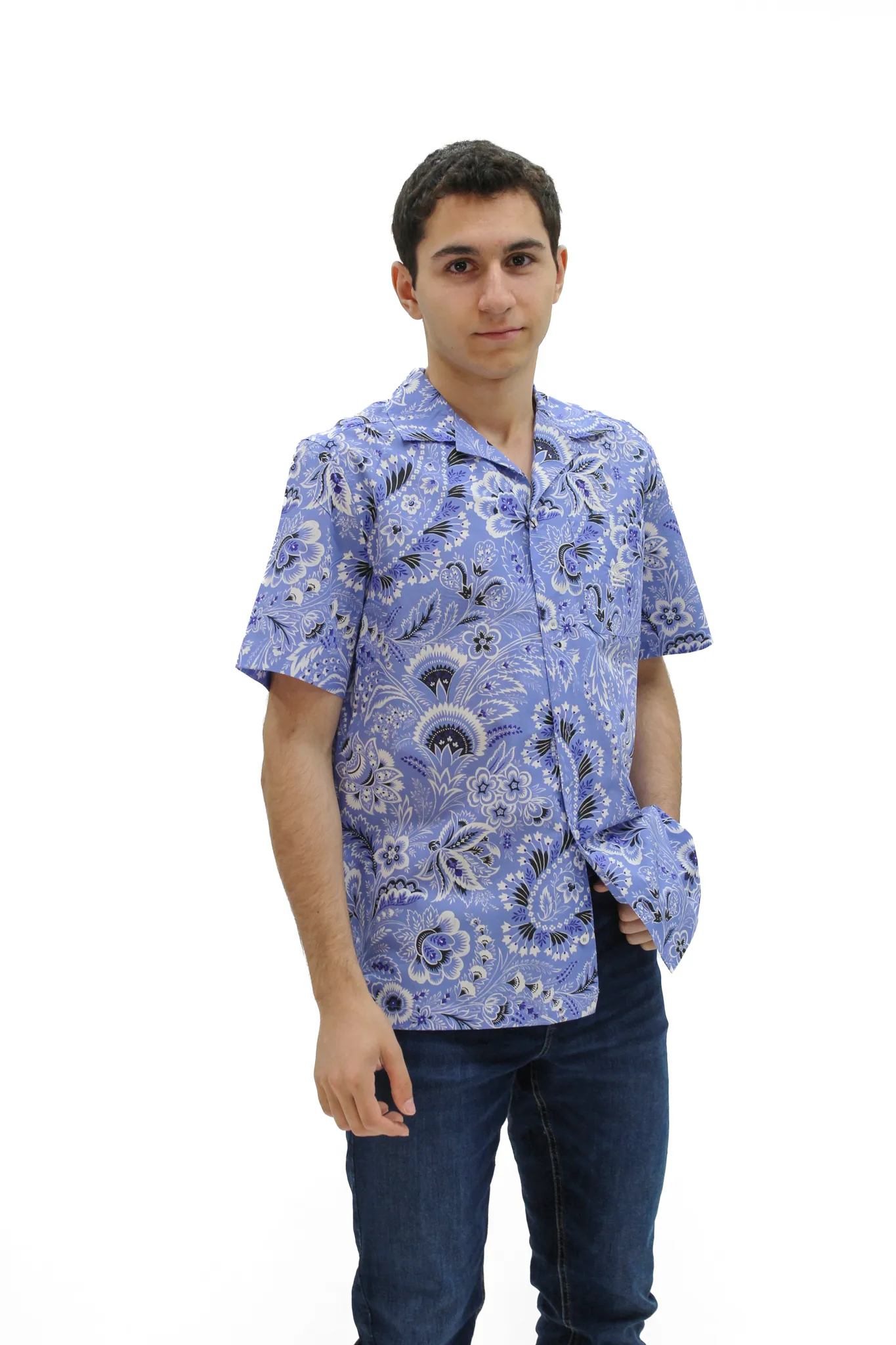 Etro Boys Short Sleeve Paisley Print Shirt_ GU5P0417