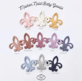 Fleur de Lis baby Teether