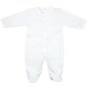 Fleur de Lis Printed Footie | Baby Boy