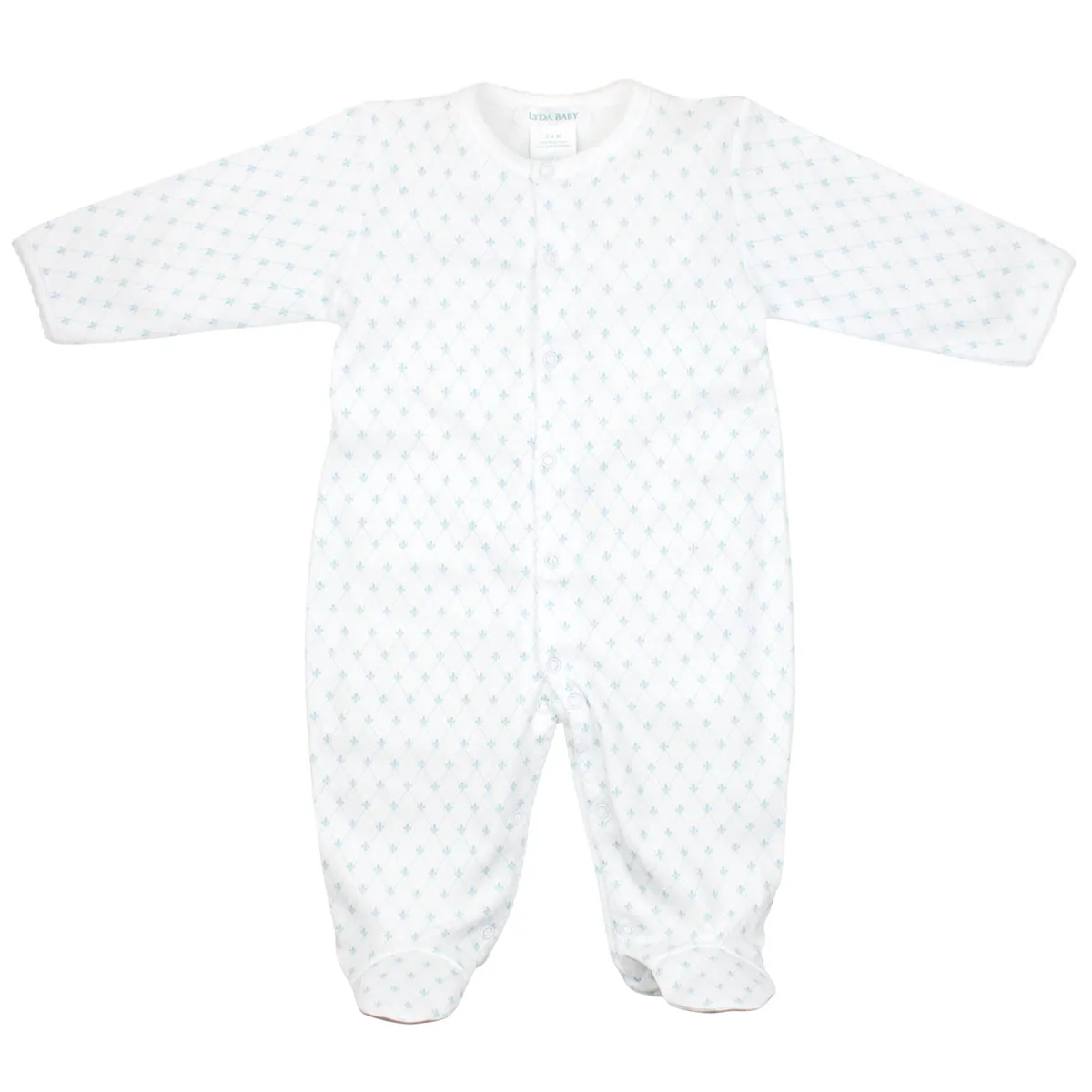 Fleur de Lis Printed Footie | Baby Boy