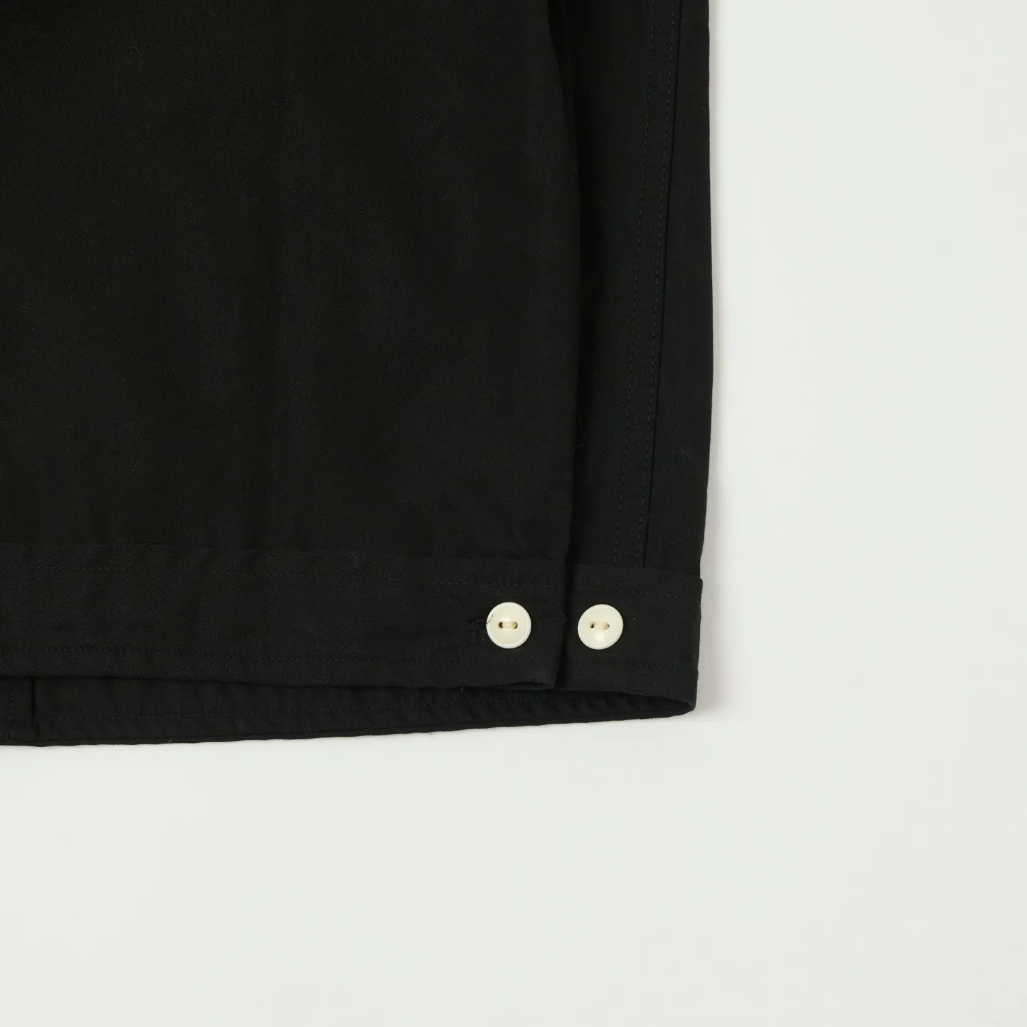 Freewheelers 'Benny' Open Collared S/S Shirt - Rude Black