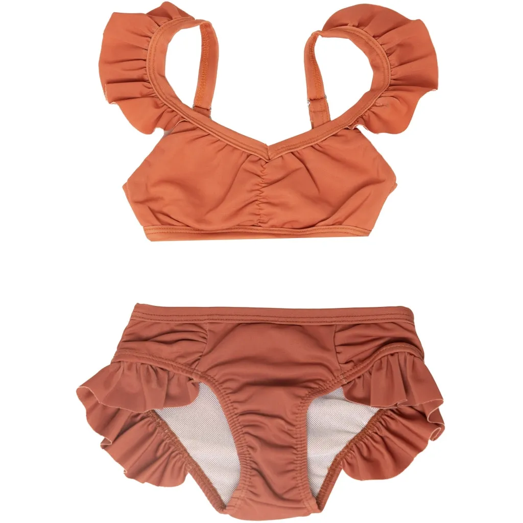 High Waist Bikini | UPF 50  Swimsuit Recycled - Melon, Sienna