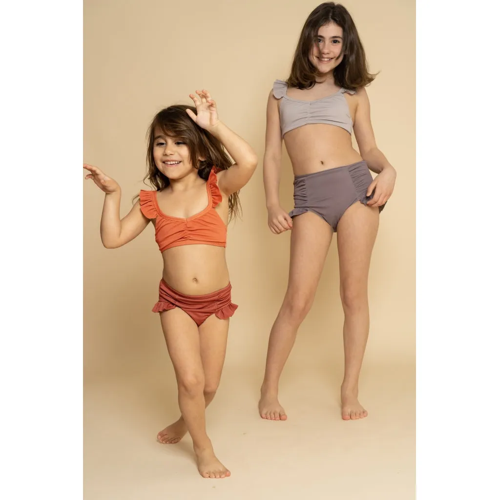 High Waist Bikini | UPF 50  Swimsuit Recycled - Melon, Sienna