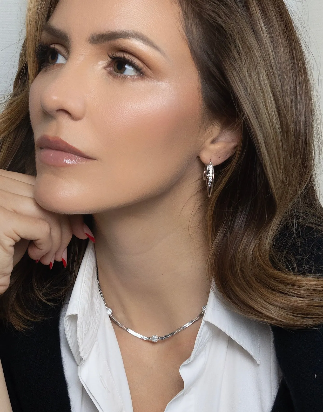 Katharine McPhee Triple-Tiered Hoop Earrings - Sterling Silver