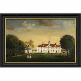 Mount Vernon 1792 West Front Framed Print: Large Edition - Black Frame