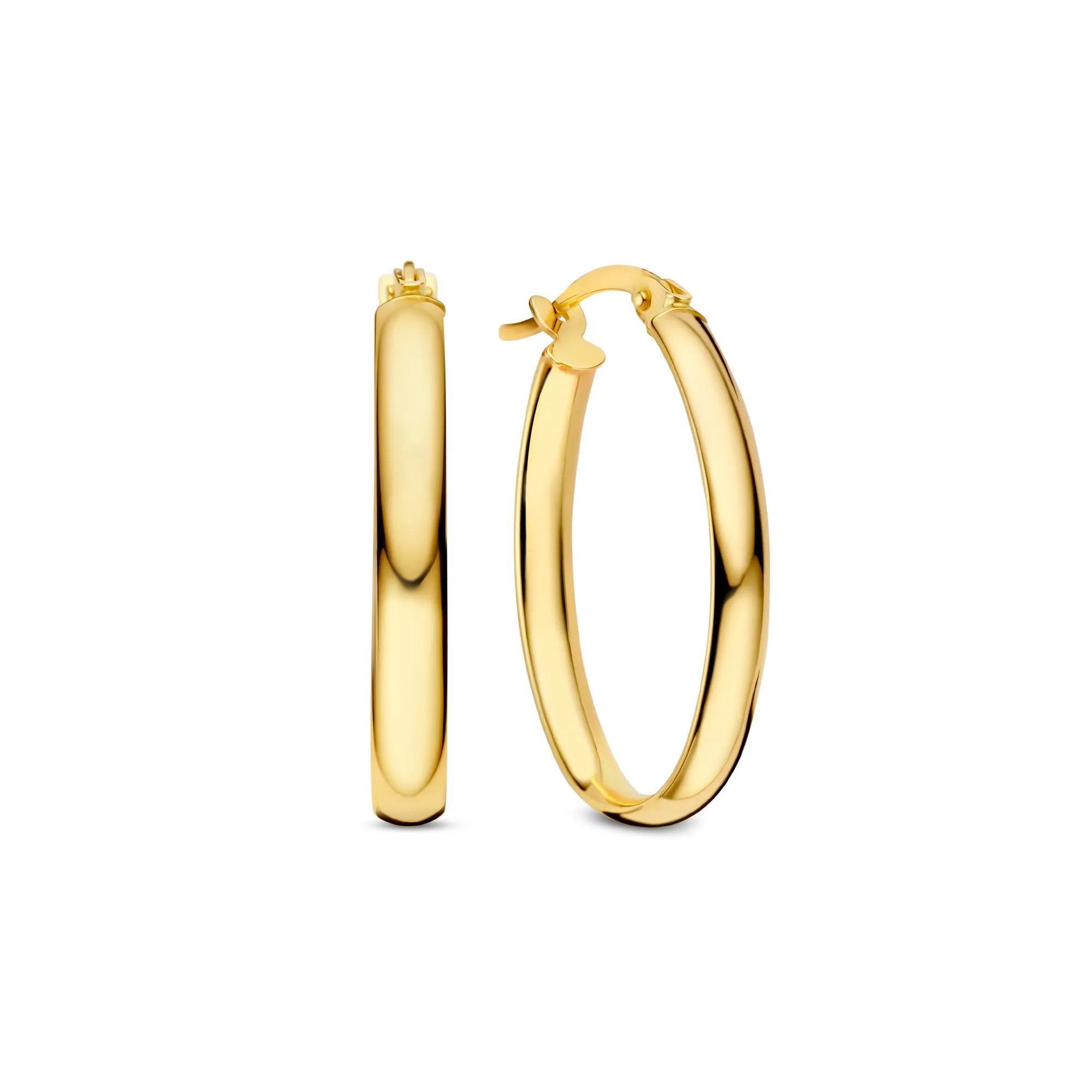 Rivoli Flori 14 karat gold hoop earrings (22 mm)