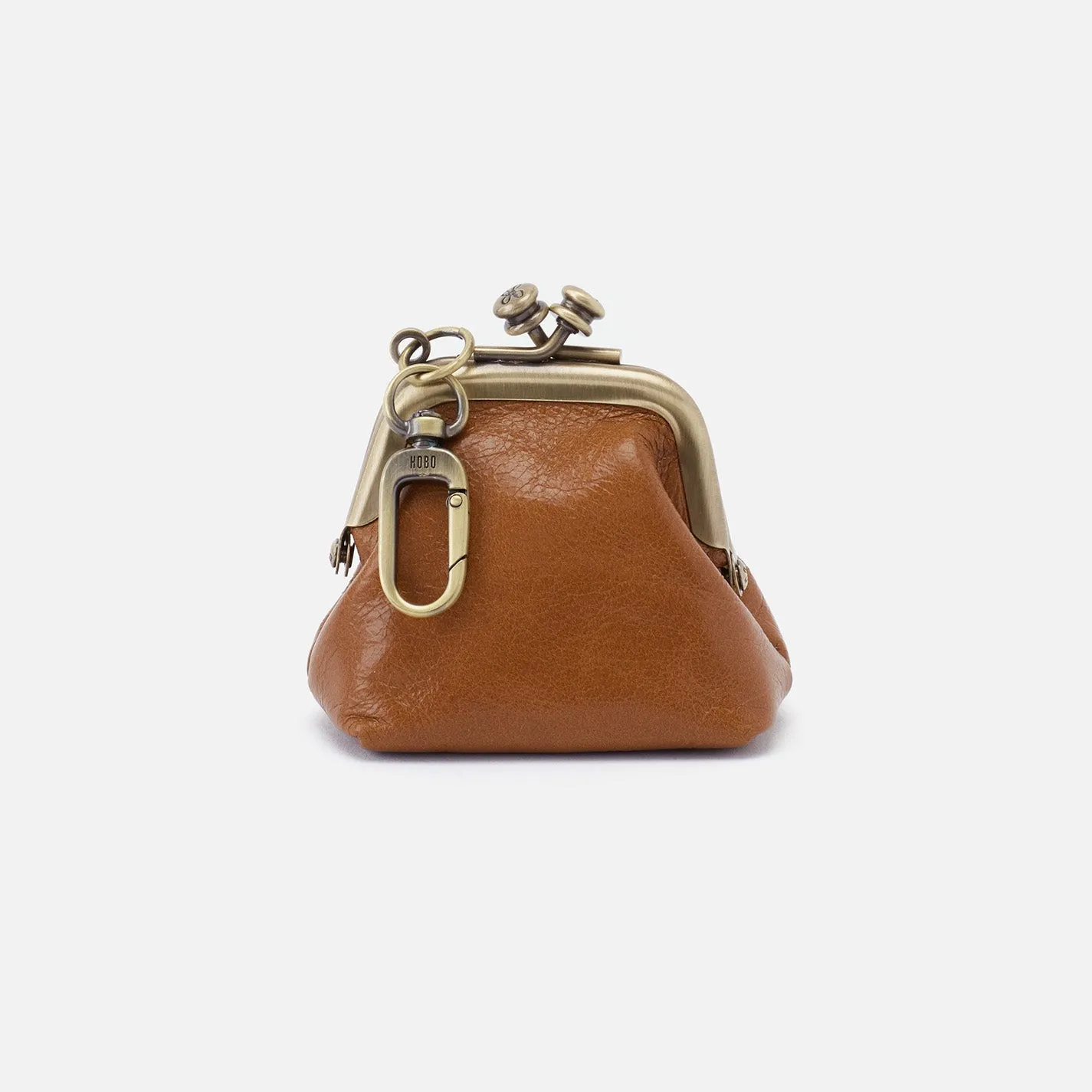 Run Frame Pouch in Polished Leather - Truffle